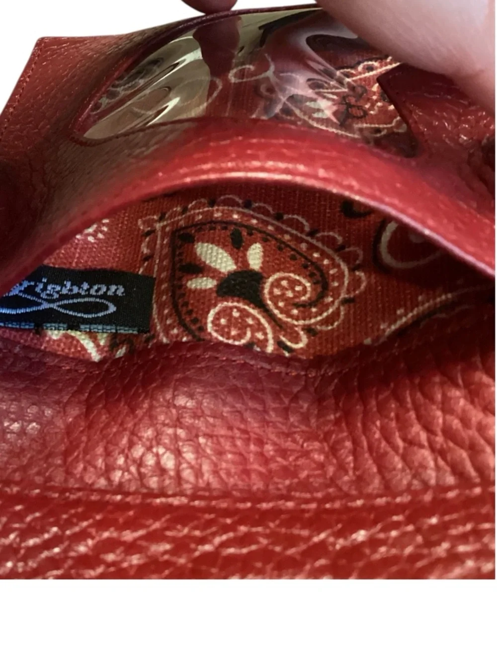 Brighton Bellissimo Red Pebbled Leather Silver-tone Heart Small Wallet